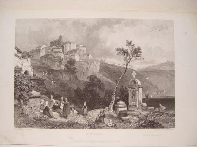 Italia. «Gensano» Disegno J.D. Hardings. Incisione John Smith. (engraving)