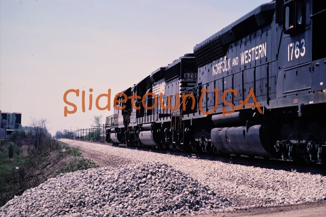 Vtg 1980's Original Photo Train Slide 1763 Engine Norfolk Western N&W X2L124
