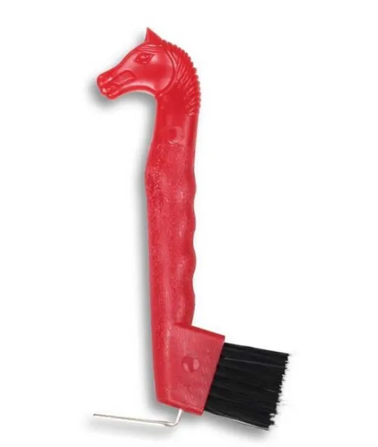 Curasnetta avec brosse à dents en fer avec manche en plastique et tête de cheval