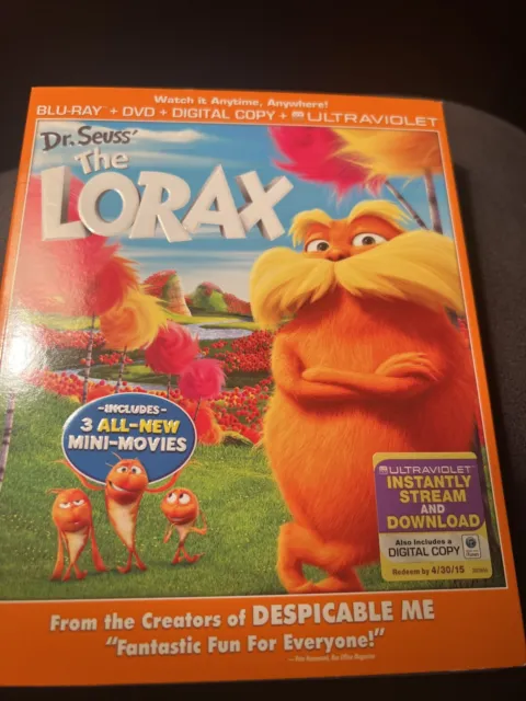 DR. SEUSS THE Lorax (Blu-ray/DVD, 2012, 2-Disc Set, Includes Digital ...