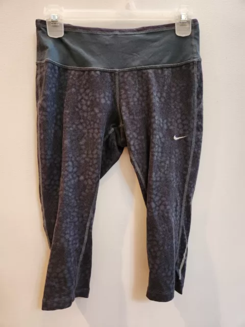 Nike Dri Fit Epic Run Running Capri Leggings Blue Women's Small