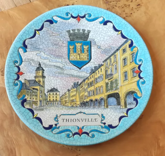 Ancien plat Émaux de Longwy/Thionville/céramique française/french ceramic dish