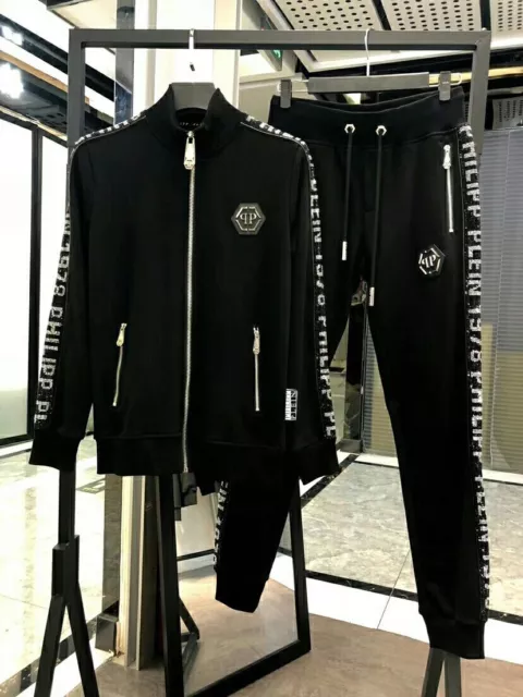 Tuta Philipp Plein Felpa Pantaloni Strass Tracksuit Philip Jogger Rhinestones