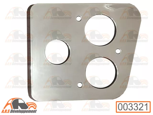 Platine chromée pour support de feu arrière droit de Citroen 2CV  - 003321 -