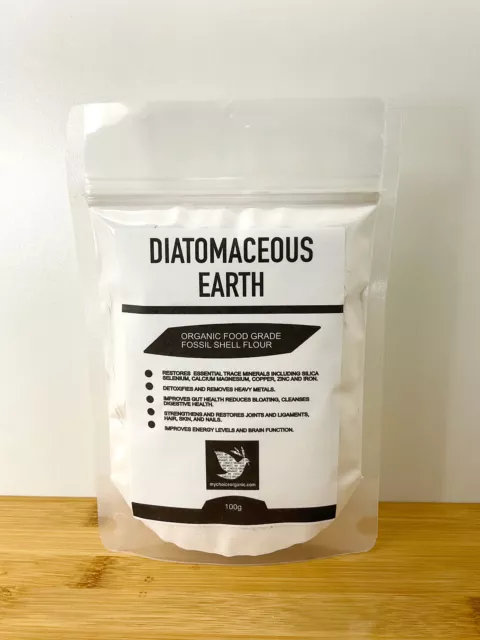 Diatomaceous Earth Ultra Fine Food Grade  Fossil Shell Flour Powder 100g