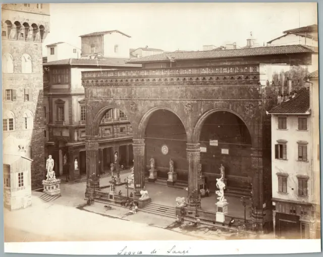 Italie, Firenze Vintage albumen print. Tirage albuminé  20x25  Circa 1880