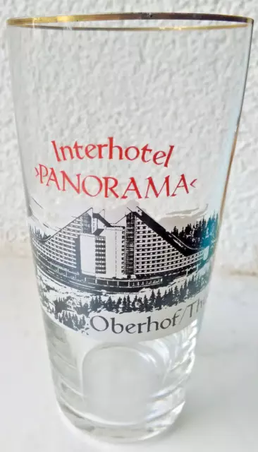 DDR-Bierglas "Interhotel Panorama Oberhof/Thüringen" 70er Jahre