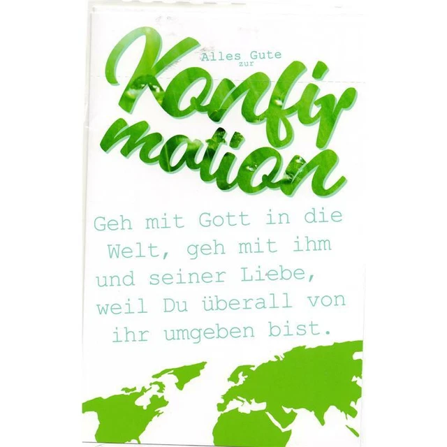 Glückwunschkarte zur Konfirmation "Geh mit Gott..." mit Umschlag