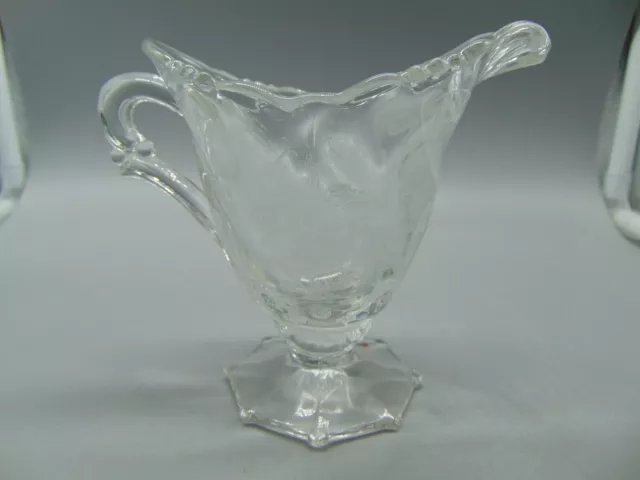 Heisey Orchid Footed Creamer MINT and BEAUTIFUL