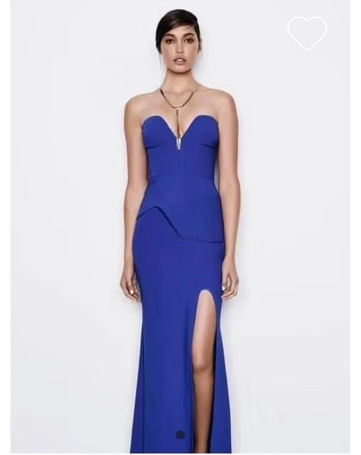 SHEIKE RIVALRY MAXI Dress Cobalt AU US Blue Strapless Formal