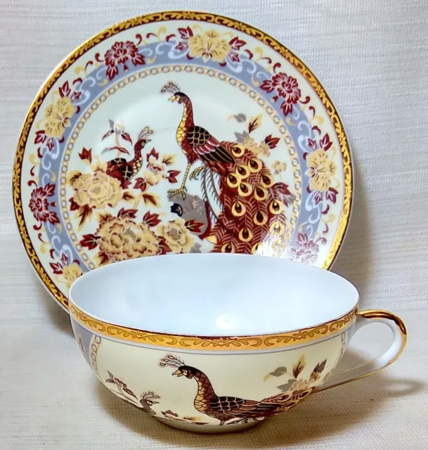 Cup and Saucer PEACOCK Very Beautiful