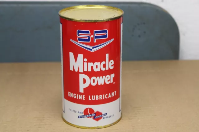 FULL NEAR MINT * 1950s era STUDEBAKER PACKARD ENGINE LUBE Old Metal Oil Can