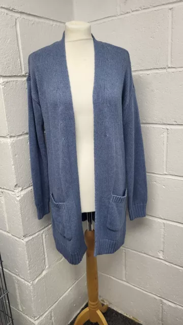 Gap Ladies Blue Cotton Knitted Long Cardigan Size S BNWT . PWM