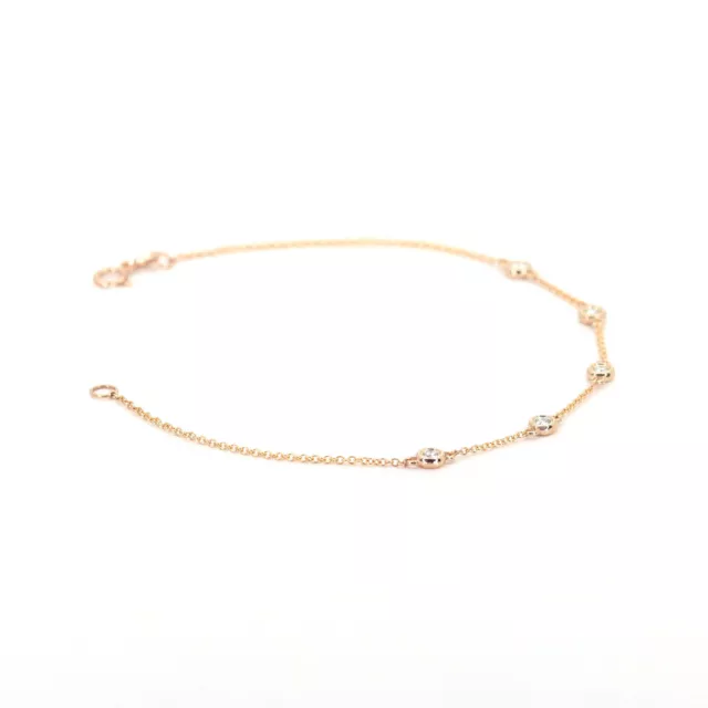 14k 5 Diamond By The Yard Bracelet