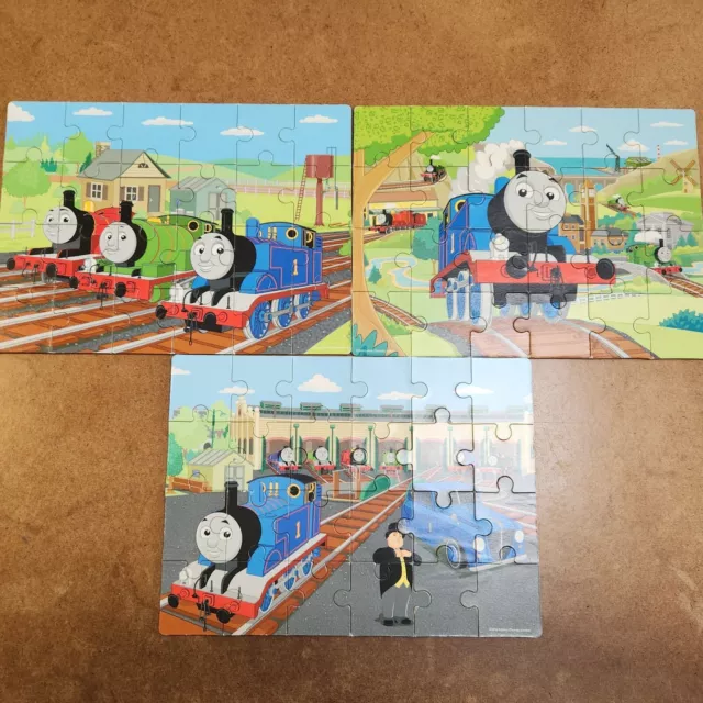 Thomas The Tank Engine & Friends 3 Wood Puzzles In Storage Box