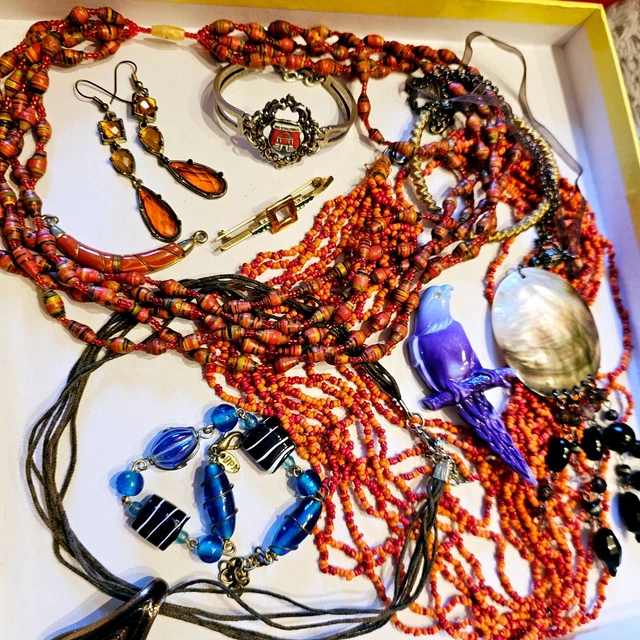 Lot De Bijoux Vintage à Détourner Ou Restaurer - Laiton Et Cuir, Référence LBB0297, Occasion Pour Création