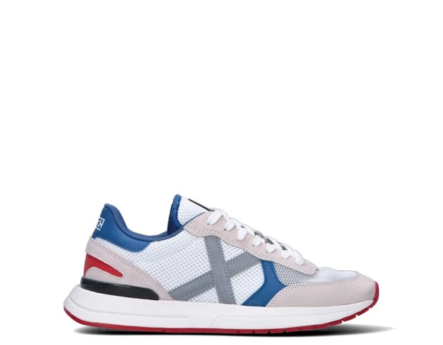 Chaussures MUNICH Homme Baskets Trendy Blanc Cuir Naturel, en Daim, Tissu 89