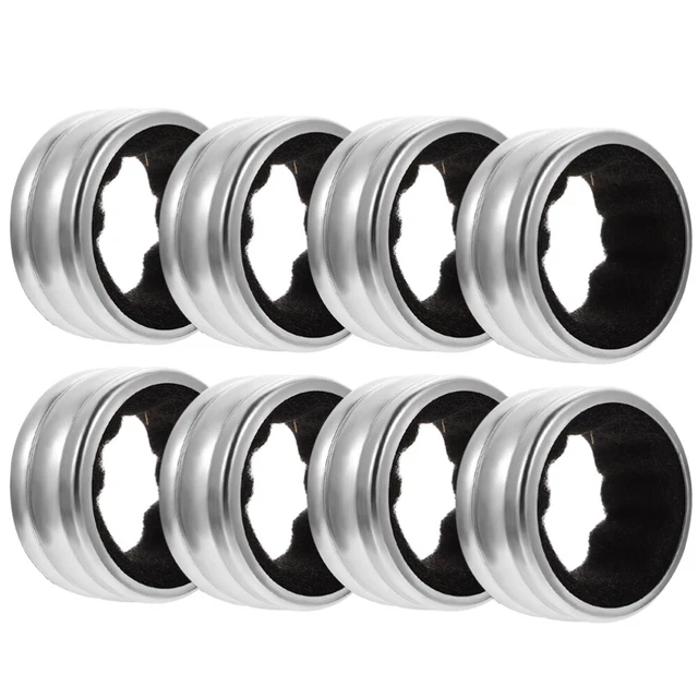 8 Pcs Wine Drip Stopper Stainless Steel Wine Ring Vinger Leakproof