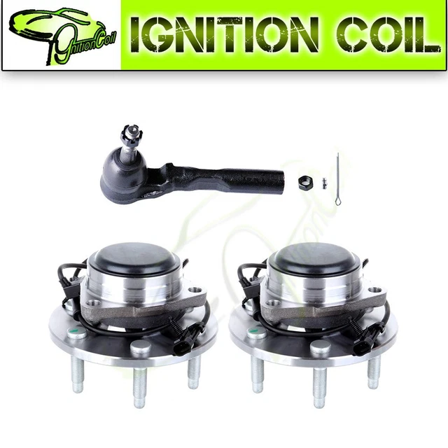 3pc Kit For Silverado 1500 Sierra 1500 2WD Front Wheel Hub Bearing Outer Tie Rod
