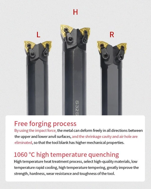 DOUBLEHEAD CNC LATHE Clamp Boring Bar Insert S25R/S32SMW08R/S20R
