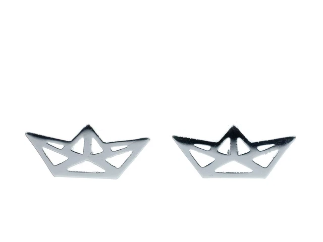 Pendentif Voilier En Papier Origami Argenté – Fait Main – Pour Bracelet Ou Collier – Cadeau Original