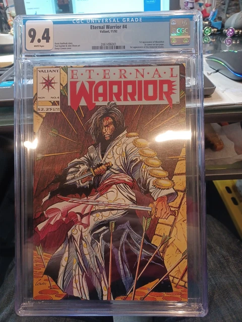 ETERNAL WARRIOR #4 CGC 9.4 🔥 1st appearance of BLOODSHOT in cameo 🗝 Valiant