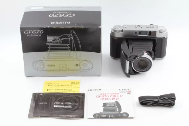【 Near MINT+++ in Box 】Fuji Fujifilm GF670 Pro Silver Medium Format Camera JAPAN