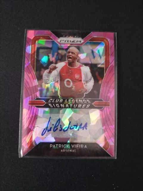 Panini Prizm 20/21 Epl Club Legends Pink Ice Auto Patrick Vieira Arsenal