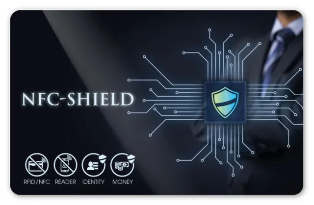 NFC Shield Card - RFID & NFC Blocker Karte für EC & Kreditkarten - Ultradünn