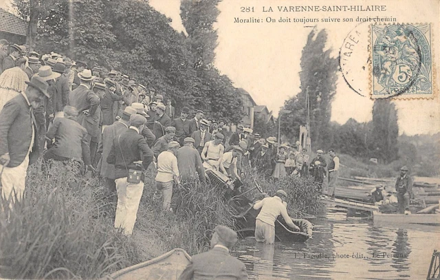 Cpa 94 La Varenne Saint Hilaire / Moralite On Doit Suivre Son Droit Chemin
