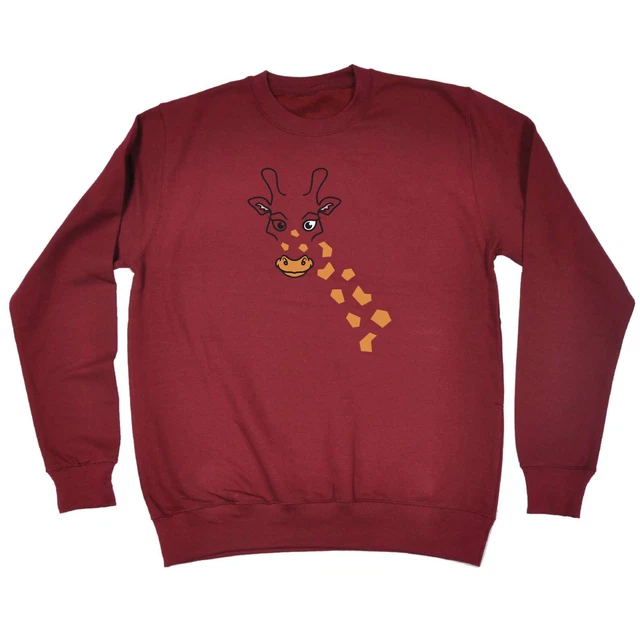 Giraffe Animal Face Ani Mates - Mens Novelty Funny Sweatshirts Jumper Sweatshirt