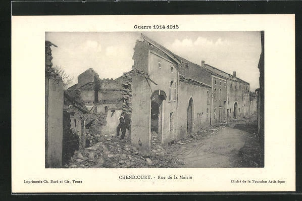 CPA Chenicourt, Rue de la Mairie