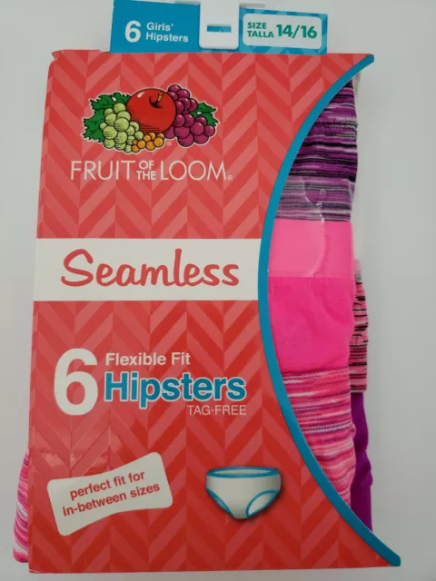 Fruit of the Loom girls Seamless Underwear Multipack Hipster Panties,  Hipster - 10 Pack Assorted, 12 US