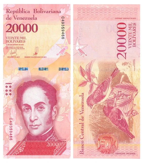 Venezuela 20000 Bolivar Billets de Banque Unz 2017 Unc. Le Grand Mint-Shop Paper