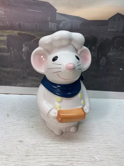 Vintage Chef Pierre Mouse Baker Rolling Pin Cookie Jar by Metlox