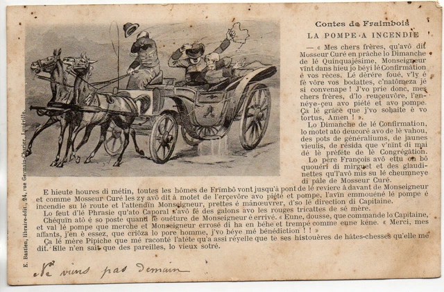 FRAIMBOIS - Meurthe et Moselle - CPA 54 - les CONTES la pompe à incendie