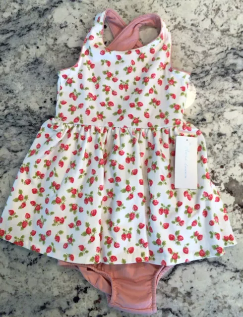 Ralph Lauren Baby Girls Strawberry Jersey Dress & Bloomer Size 12 Months NWT