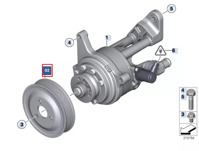 Poulie de pompe de direction assist�e BMW 5 F10 32427800331 7800331 NOUVEAU