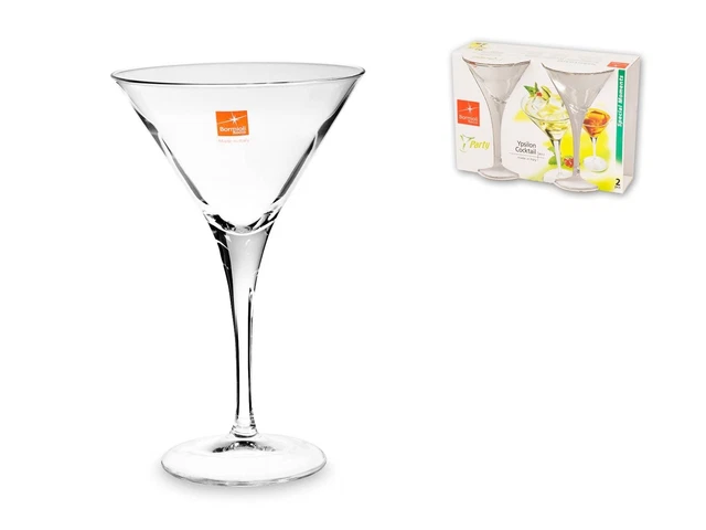 Confezione 2 Calici In Vetro Ypsilon Cocktail 24,5 Trasparente Bormioli Rocco