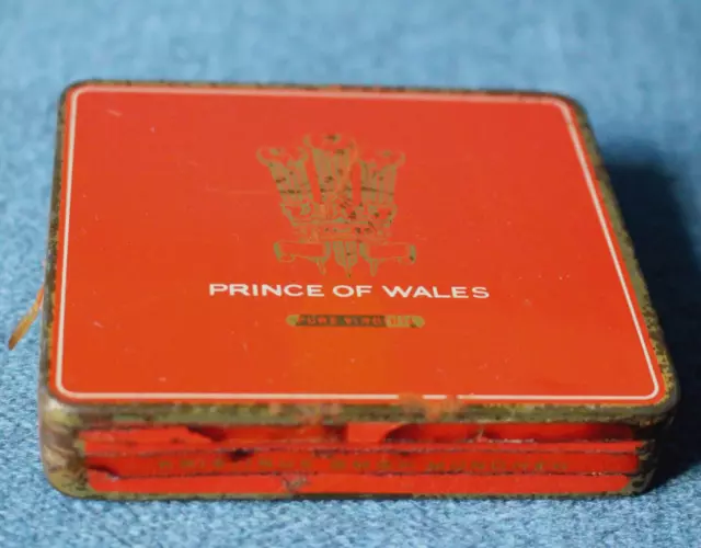 Blechdose Prince of Wales 20 Cigaretten Kristinus Virgina Zigarettendose Rot
