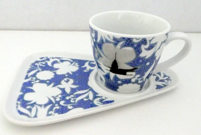 PASABAHCE MAGAZALARI TURKISH COFFEE SET MAIDEN'S TOWER NWT Cup Snack ...