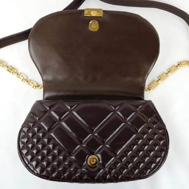 Versace Greca Goddess Shoulder Bag With Top Handle And Gold Greca Hardware 3