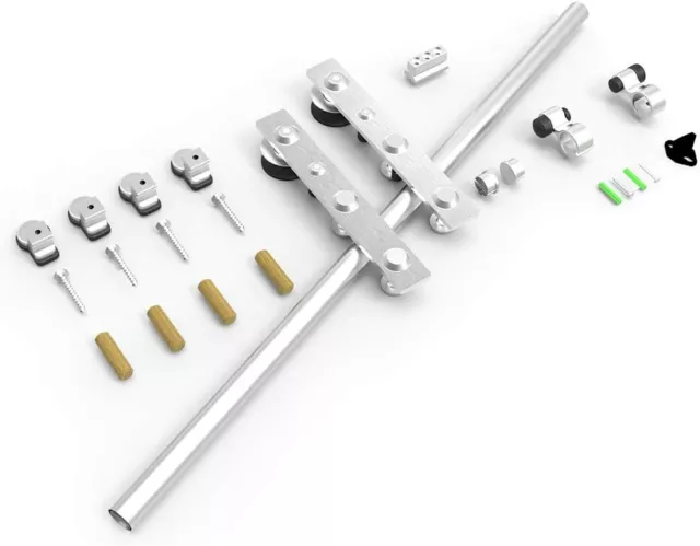 4-16FT Sliding Barn Door Hardware Kit Stainless Steel Track Closet for Wood Door
