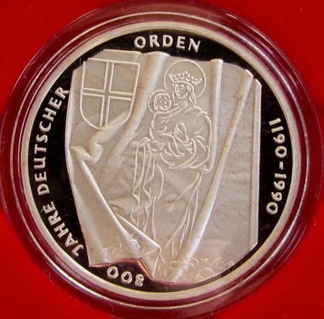 10 DM – Gedenkmünze 1991 J – 800 Jahre Deutscher Orden