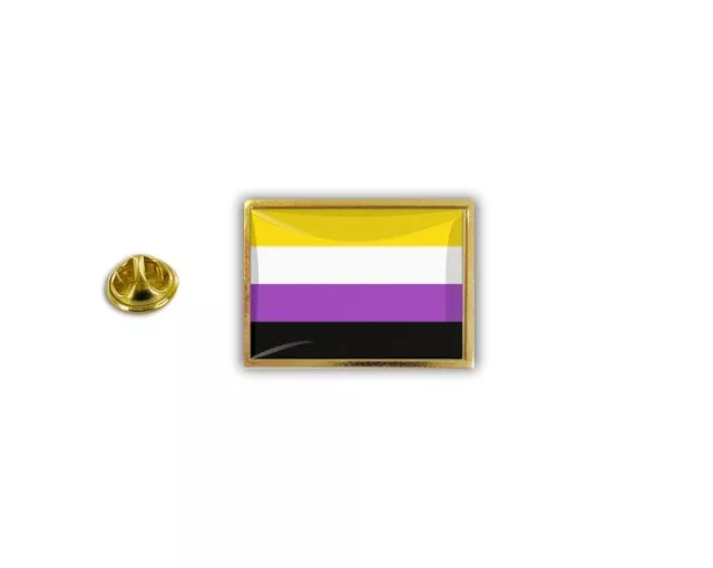 pins pin badge pin's metal epoxy drapeau  arc en ciel rainbow non binaire