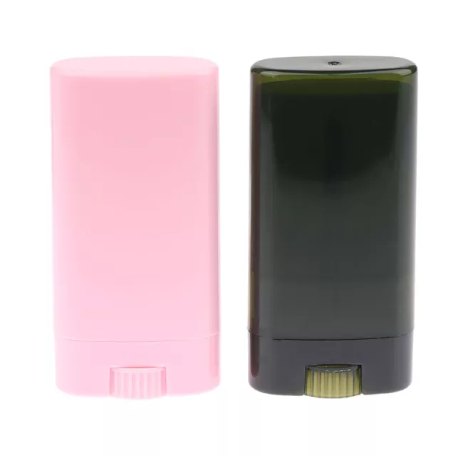 15g Empty Refillable Bottle Plastic DIY Lipstick Lip Balm Tubes Oval Container