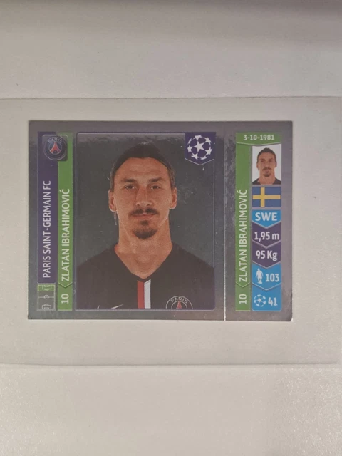 Lot Panini PSG 50 Ans - Zlatan Ibrahimovic C27, 82, 85 - Autocollants Non Collés