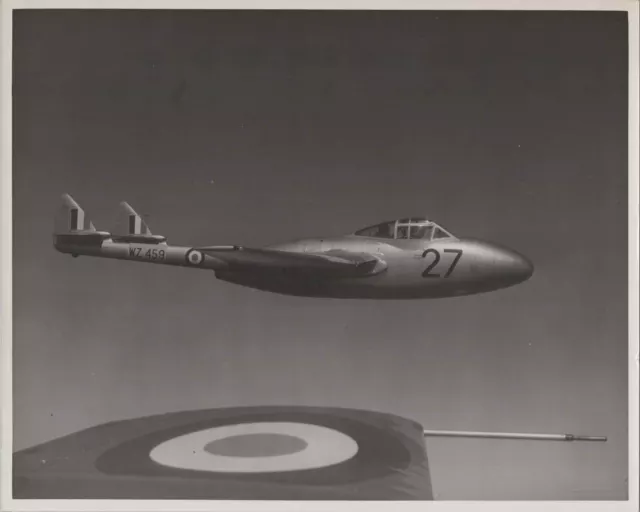 De Havilland Vampire Trainer T.11 Wz459 Large Vintage Original Press Photo Raf 2