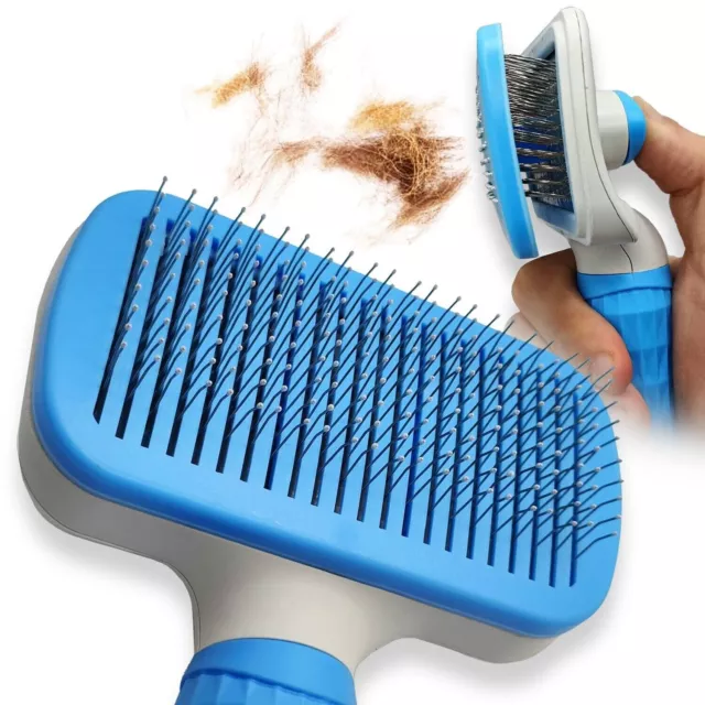 Pet Hair Remover Dog Cat Comb Grooming Massage Deshedding Self Cleaning Brush