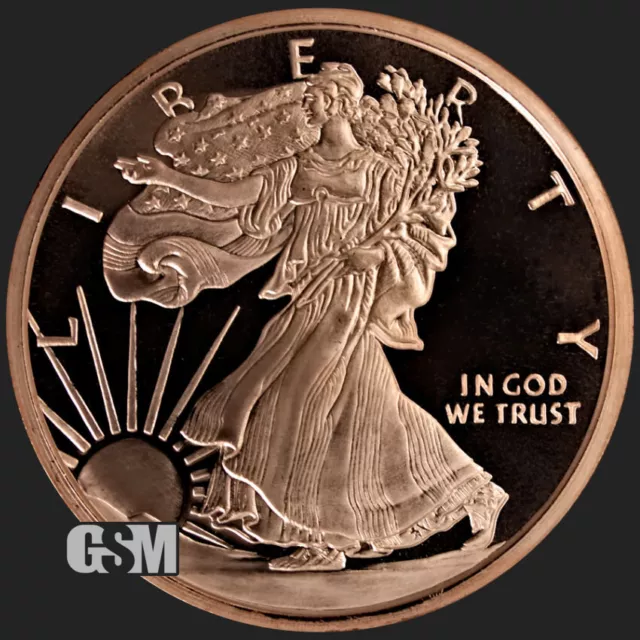 2 oz Copper Round - Walking Liberty